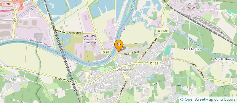 localisation de l'entreprise LES JARDINS DE LA CAVE  VERBERIE