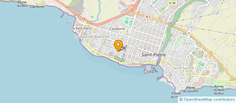 localisation de l'entreprise LES JARDINS DE LA CAYENNE à SAINT-PIERRE