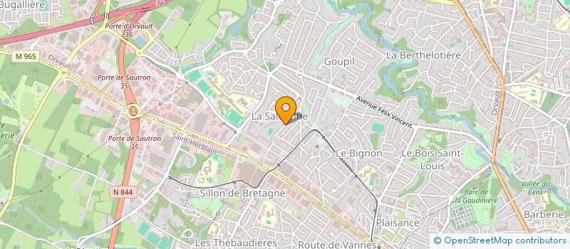 localisation de l'entreprise LES JARDINS DE LA CHEZINE à ORVAULT