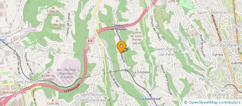 localisation de l'entreprise LES JARDINS DE LA CLAIRIERE à NICE