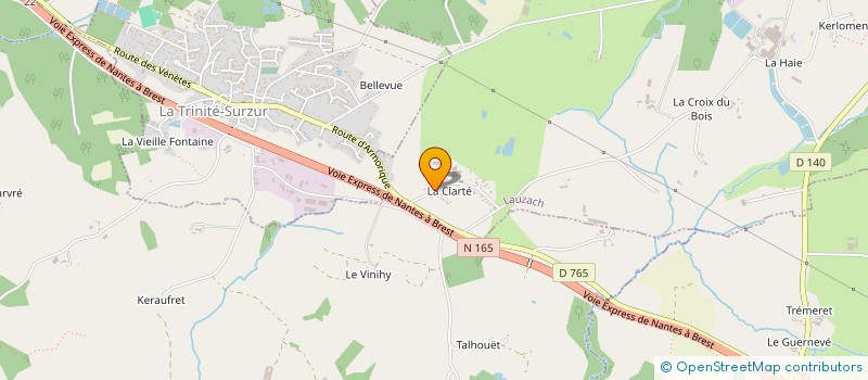 localisation de l'entreprise LES JARDINS DE LA CLARTE  LAUZACH