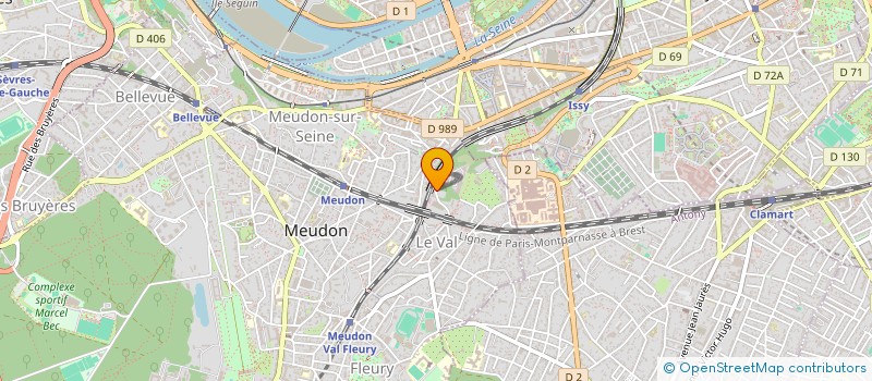localisation de l'entreprise LES JARDINS DE LA COLLINE à MEUDON