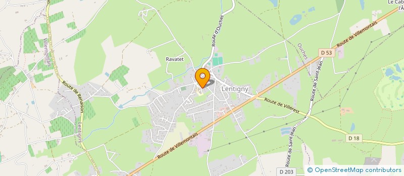 localisation de l'entreprise LES JARDINS DE LA COTE  LENTIGNY