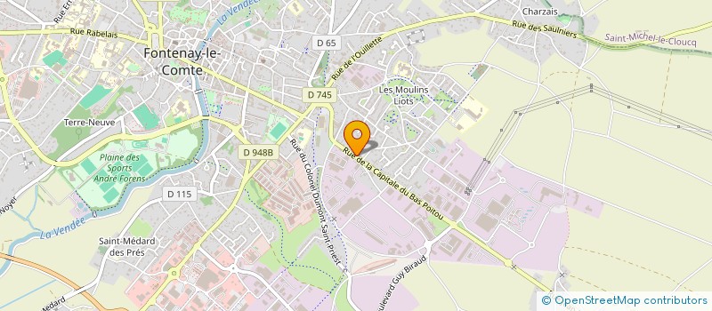 localisation de l'entreprise LES JARDINS DE LA FONTAINE  FONTENAY-LE-COMTE