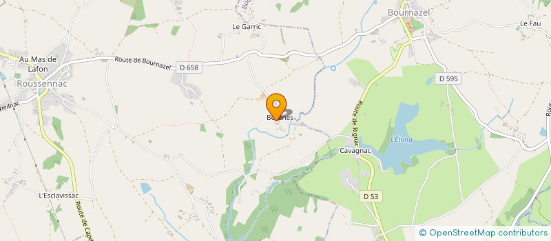 localisation de l'entreprise LES JARDINS DE LA GAILLARDE  ROUSSENNAC