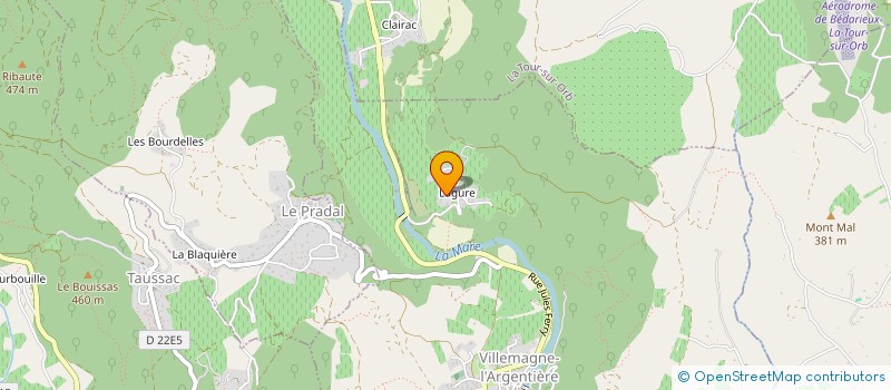 localisation de l'entreprise LES JARDINS DE LA GURE  VILLEMAGNE-L'ARGENTIERE