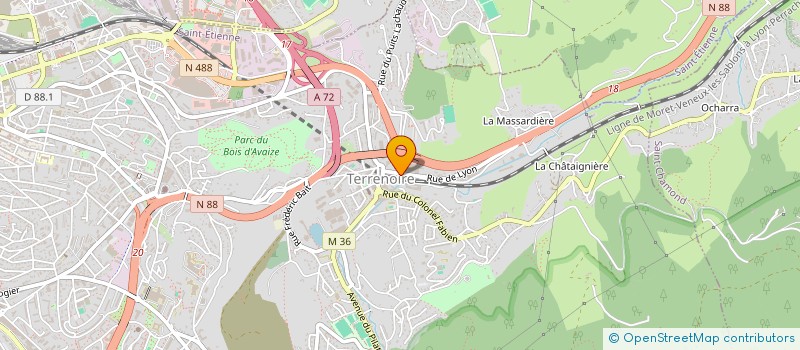 localisation de l'entreprise LES JARDINS DE LA MER à SAINT-ETIENNE