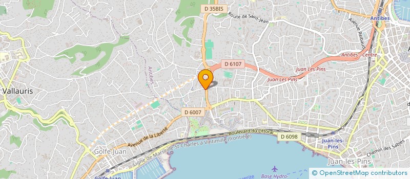localisation de l'entreprise LES JARDINS DE LA MER à ANTIBES