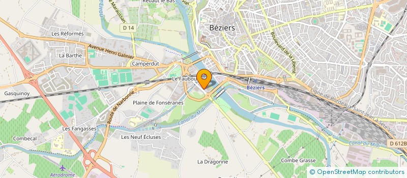 localisation de l'entreprise LES JARDINS DE LA PASQUIERE  BEZIERS