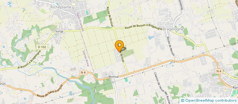 localisation de l'entreprise LES JARDINS DE LA PASSION  SAINT-FRANCOIS