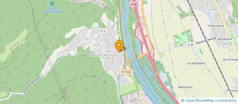 localisation de l'entreprise LES JARDINS DE LA RIVE  VEUREY-VOROIZE