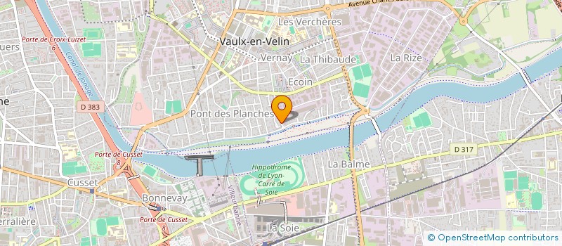 localisation de l'entreprise LES JARDINS DE LA RIZE  VAULX-EN-VELIN