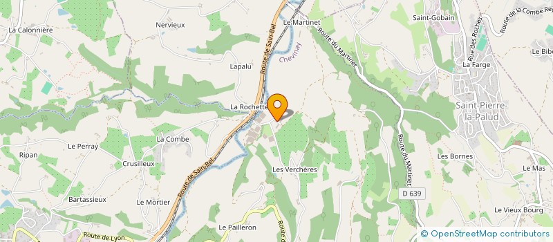 localisation de l'entreprise LES JARDINS DE LA ROCHETTE  CHEVINAY