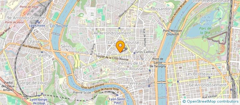 localisation de l'entreprise LES JARDINS DE LA RUE ARTAUD à LYON