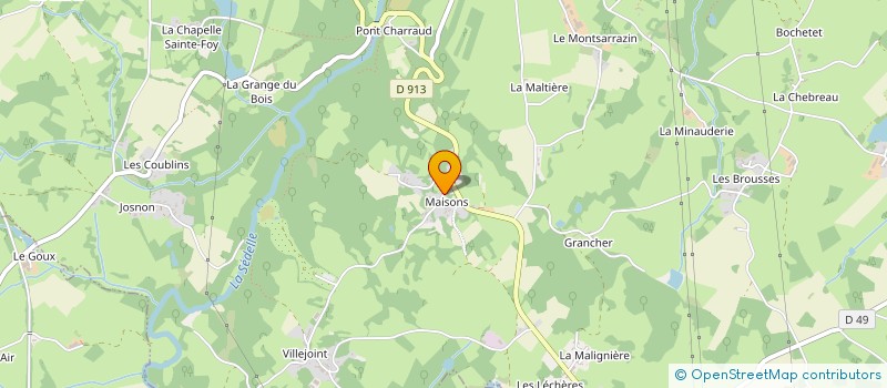 localisation de l'entreprise LES JARDINS DE LA SEDELLE à CROZANT