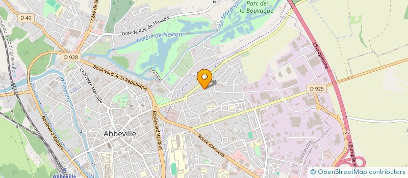 localisation de l'entreprise LES JARDINS DE LA SOMME à ABBEVILLE