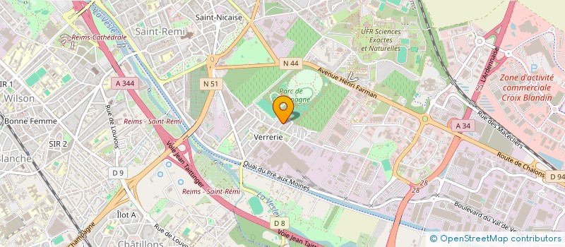 localisation de l'entreprise LES JARDINS DE LA SUIPPE  REIMS