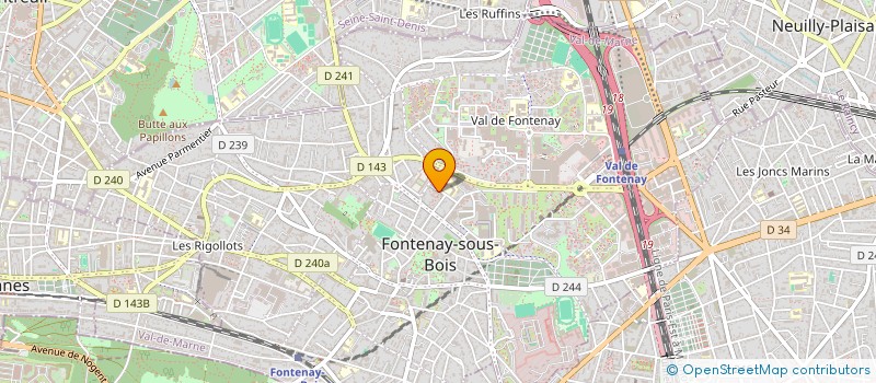 localisation de l'entreprise LES JARDINS DE LA VENELLE à FONTENAY-SOUS-BOIS