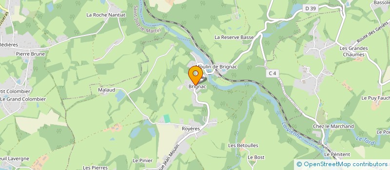 localisation de l'entreprise LES JARDINS DE LILY 87 CREATION  ROYERES