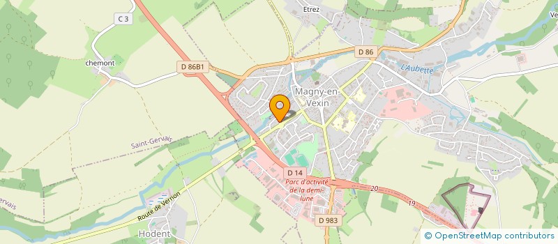 localisation de l'entreprise LES JARDINS DE MAGNY  MAGNY-EN-VEXIN