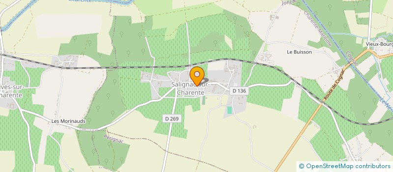 localisation de l'entreprise LES JARDINS DE MARLIE  SALIGNAC-SUR-CHARENTE