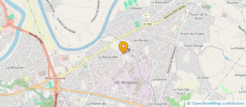 localisation de l'entreprise LES JARDINS DE MONGE à ALBI