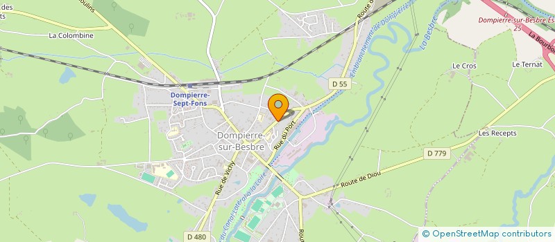 localisation de l'entreprise LES JARDINS DE MONPLAISIR  DOMPIERRE-SUR-BESBRE