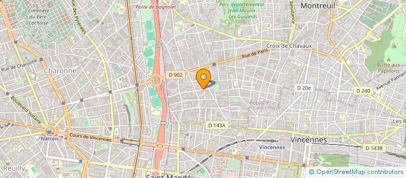 localisation de l'entreprise LES JARDINS DE NANTEUIL à MONTREUIL