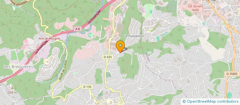 localisation de l'entreprise LES JARDINS DE PAPORSI à VALLAURIS