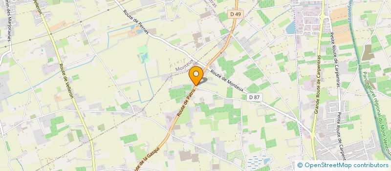 localisation de l'entreprise LES JARDINS DE PATRIS  PERNES-LES-FONTAINES