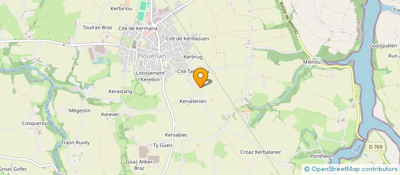 localisation de l'entreprise LES JARDINS DE PENHOAT à PLOUENAN