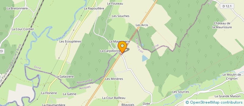 localisation de l'entreprise LES JARDINS DE PETERS à SABLONS-SUR-HUISNE