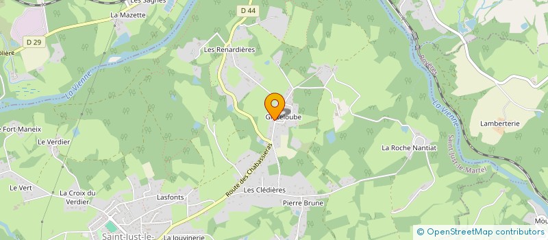 localisation de l'entreprise LES JARDINS DE PLAISANCE à SAINT-JUST-LE-MARTEL