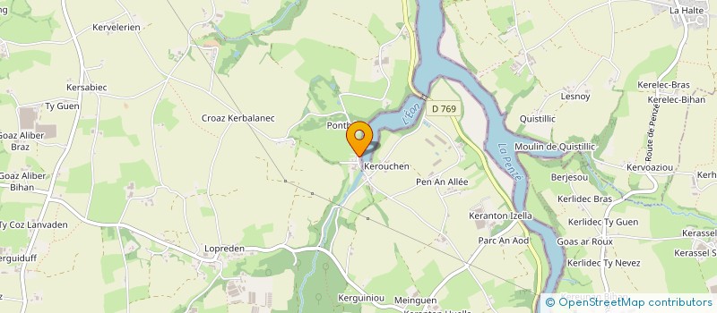 localisation de l'entreprise LES JARDINS DE PONT EON à PLOUENAN