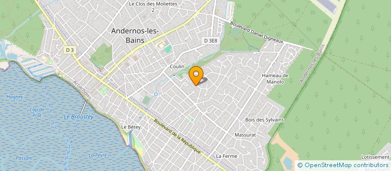 localisation de l'entreprise LES JARDINS DE POPOL  ANDERNOS-LES-BAINS