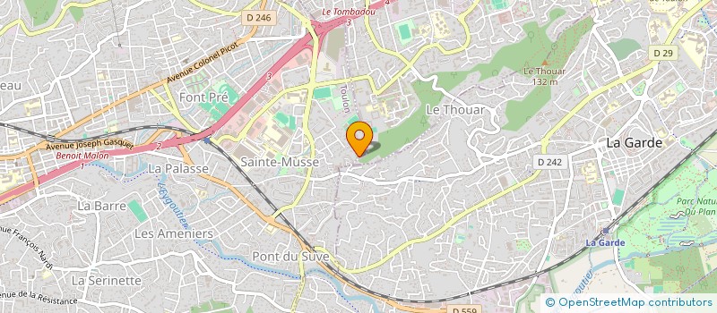 localisation de l'entreprise LES JARDINS DE PORQUEROLLES  TOULON