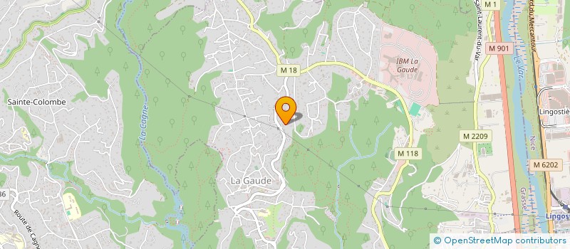 localisation de l'entreprise LES JARDINS DE ROQUEBILIERE à LA GAUDE