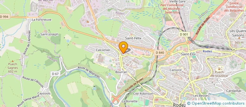 localisation de l'entreprise LES JARDINS DE ROSE à RODEZ