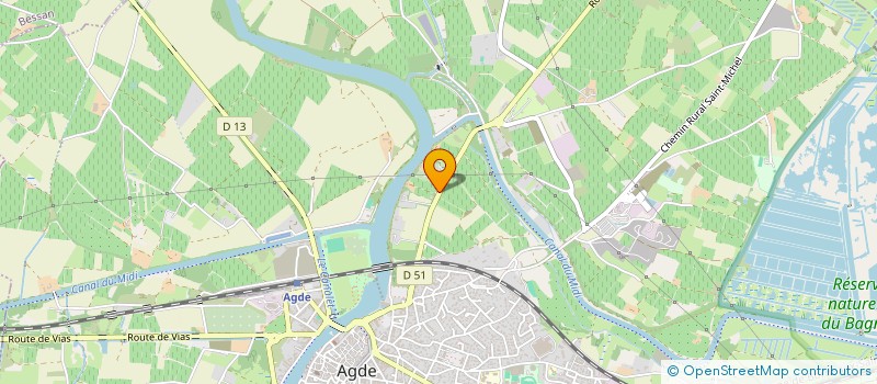 localisation de l'entreprise LES JARDINS DE SAINT MARTIN  AGDE