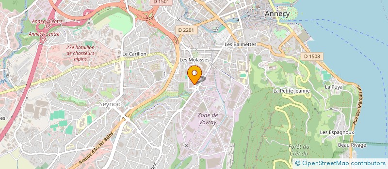 localisation de l'entreprise LES JARDINS DE SEYNOD à ANNECY