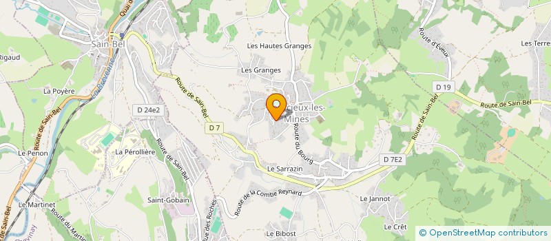 localisation de l'entreprise LES JARDINS DE SOURCIEUX  SOURCIEUX-LES-MINES