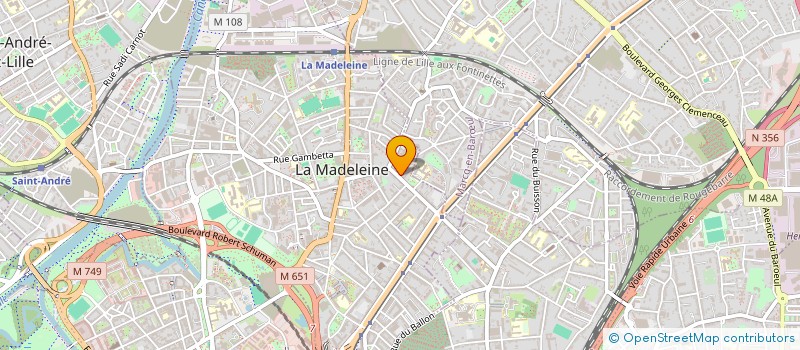 localisation de l'entreprise LES JARDINS DE ST MAUR à LA MADELEINE