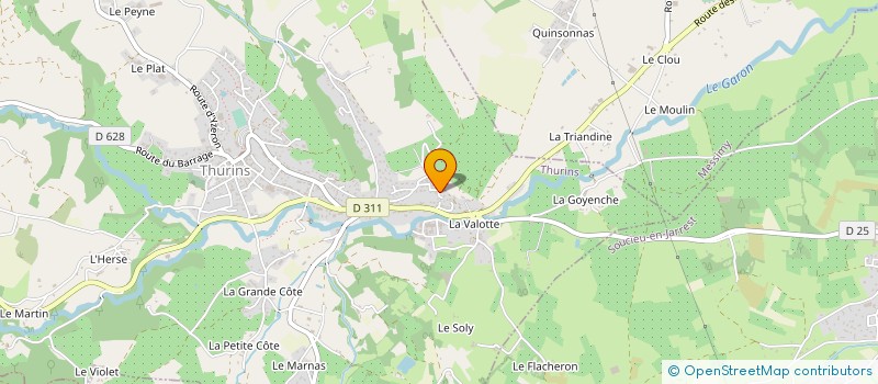 localisation de l'entreprise LES JARDINS DE ST RAMBERT à THURINS