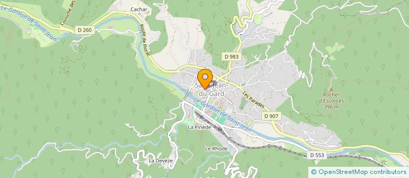 localisation de l'entreprise LES JARDINS DE STEVENSON  SAINT-JEAN-DU-GARD