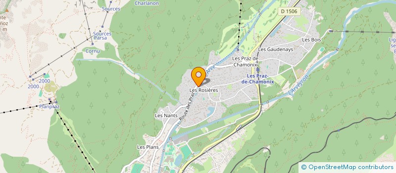 localisation de l'entreprise LES JARDINS DE TALEFRE  CHAMONIX-MONT-BLANC