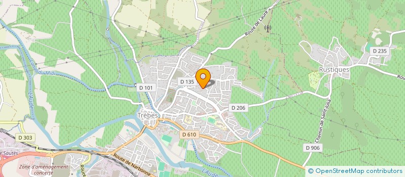 localisation de l'entreprise LES JARDINS DE TREBES  TREBES