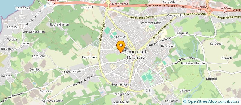 localisation de l'entreprise LES JARDINS DE TY AR MENEZ  PLOUGASTEL-DAOULAS