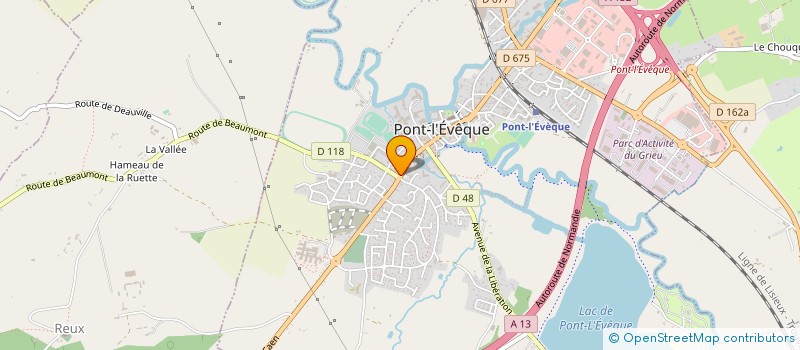 localisation de l'entreprise LES JARDINS DE VAUCELLES  PONT L'EVEQUE