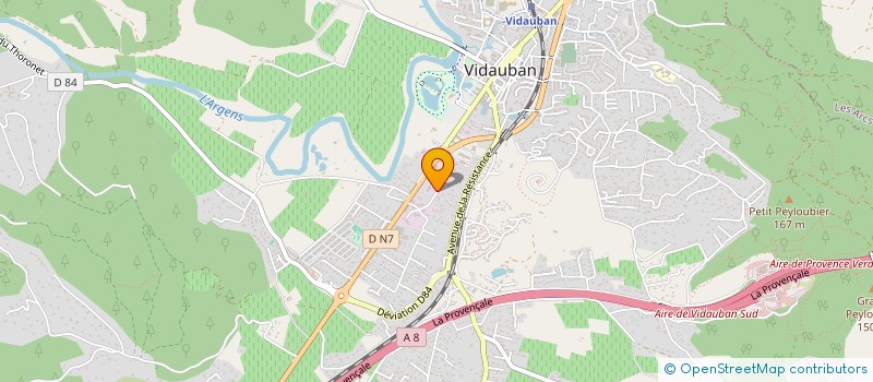 localisation de l'entreprise LES JARDINS DE VIDAUBAN  VIDAUBAN