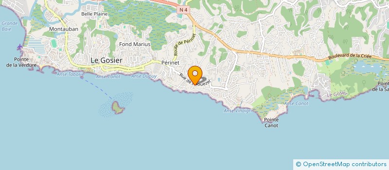 localisation de l'entreprise LES JARDINS DES ALIZEES  LE GOSIER